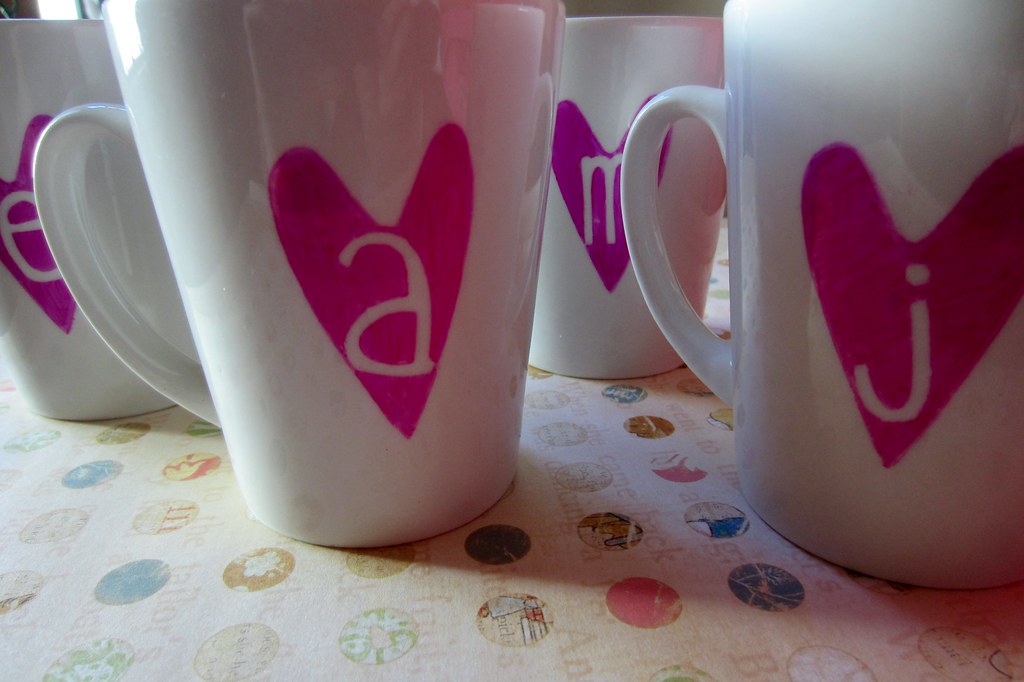 valentine's sharpie mug DIY