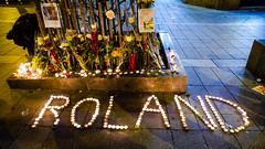 20170313 : #Nantes: hommage à Roland, mort de la rue.