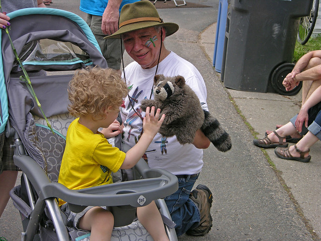 Judson Street Fest 2013 raccoon puppet