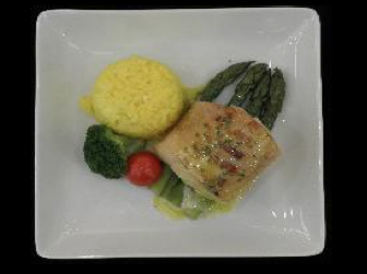 Cod with Lemon Butter Sauce and Saffron Risotto - ICN