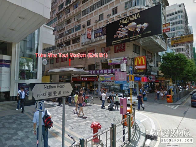 directions from  A21 82 84 Nathan Road bus stop to Mirador Mansion Cosmic Guest House (2)