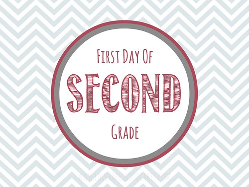 First Day of second grade printable.