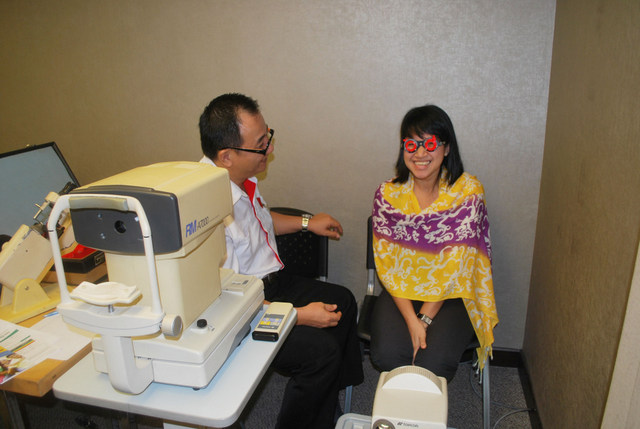 Eye test for staff