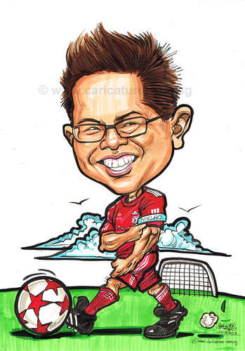 Liverpool soccer caricature for Property Guru