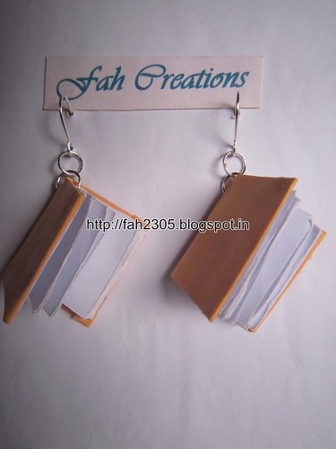 Handmade Jewelry - Paper Book Earrings (1) by fah2305
