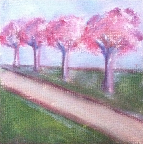Row of Trees (Mini-Painting as of October 18, 2013) by randubnick