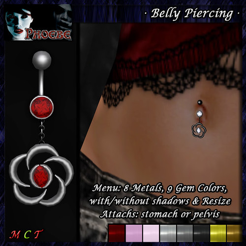 *P* Dina Belly Piercing ~8 Metals-9 Gems~