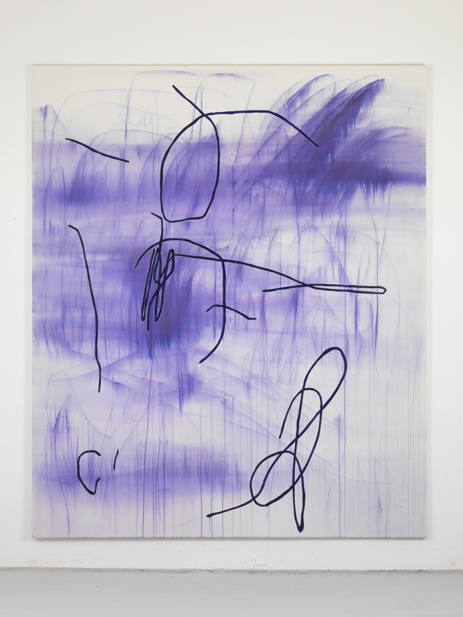 20 Jana Schröder, Spontacts, L 6, 2012, 240 x 200 cm, Kopierstift und Öl auf Leinwand