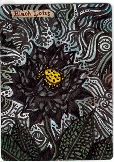 Black Lotus altered art magic the gathering black lotus proxy