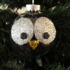Glitter Owl Ornament