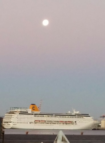 Costa NeoRiveria - Full Moon - Cape Town Harbour by chrisLgodden