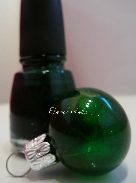nail varnish baubles emerald sparkle