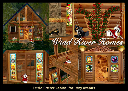 Little Critter Cabin - for tiny avatars by Teal Freenote