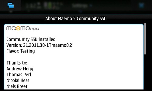 About Maemo5 CSSU Ver.21.2011.38-1 Tmaemo8.2