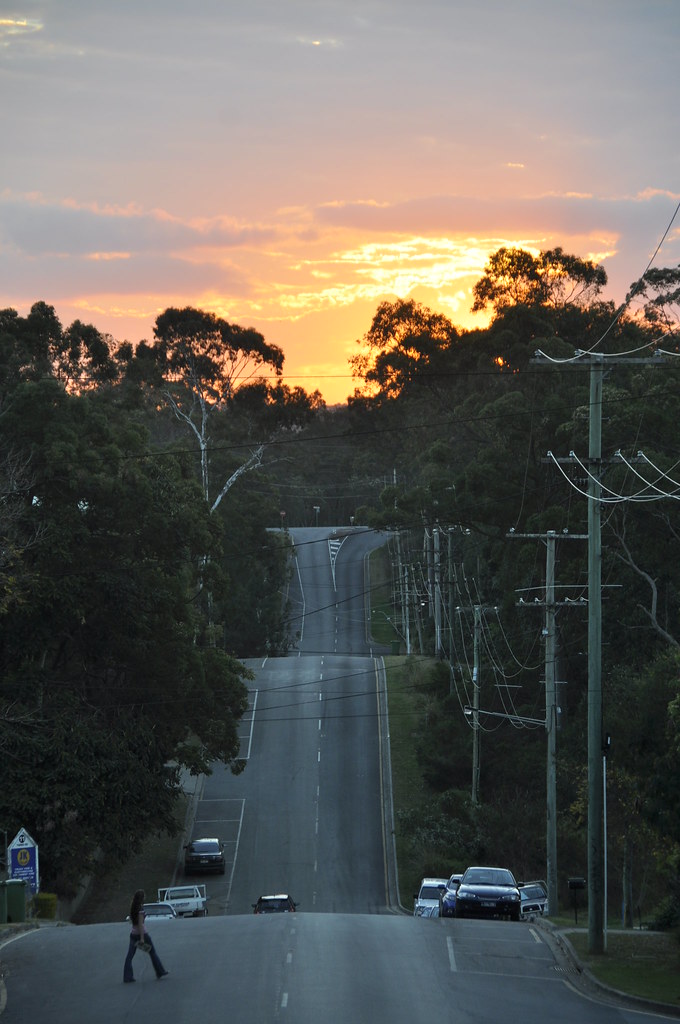 Sunset over Timms Road