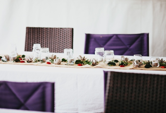 Backyard Wedding - table setting