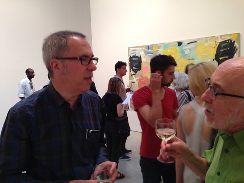 Raphael Rubinstein, curator, with artist Gary Stephan