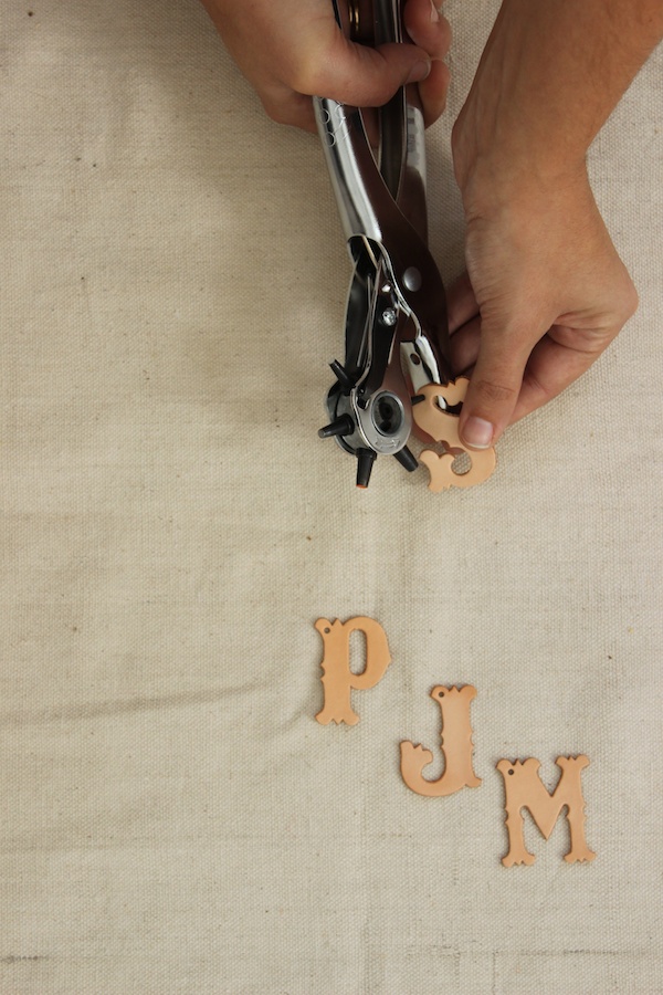 Fabric Paper Glue | DIY Leather Monogram Thanksgiving Placeholders