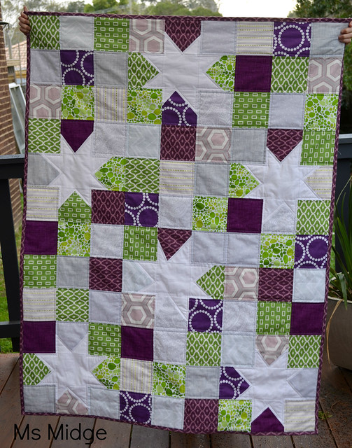 Wonky Star Cot Quilt