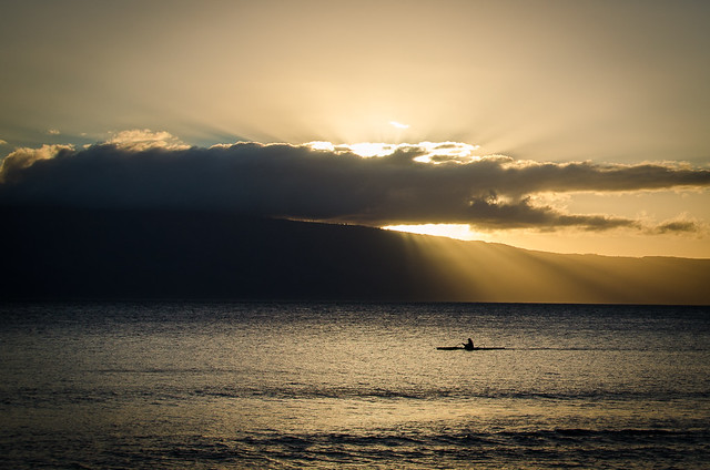 Kaanapali Beach at sunset, Maui