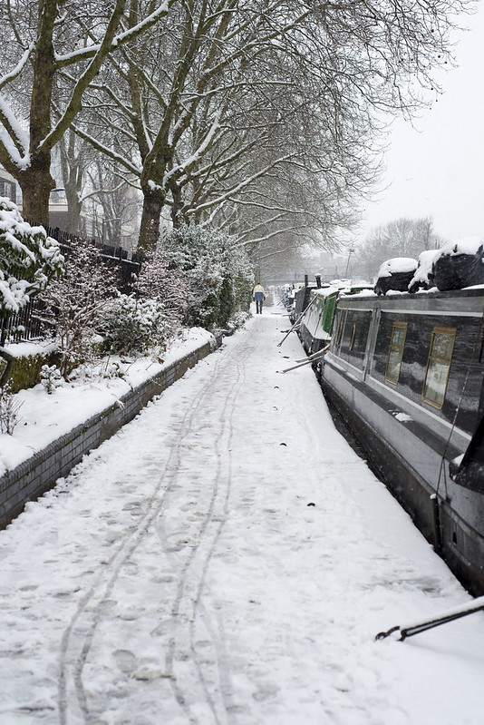 Snow in London, Little Venice / Maida Vale