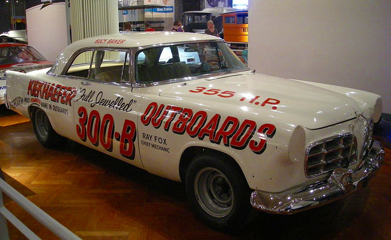 One of Kiekhaefer's Mercury Outboard race cars, currently at the Ford museum.