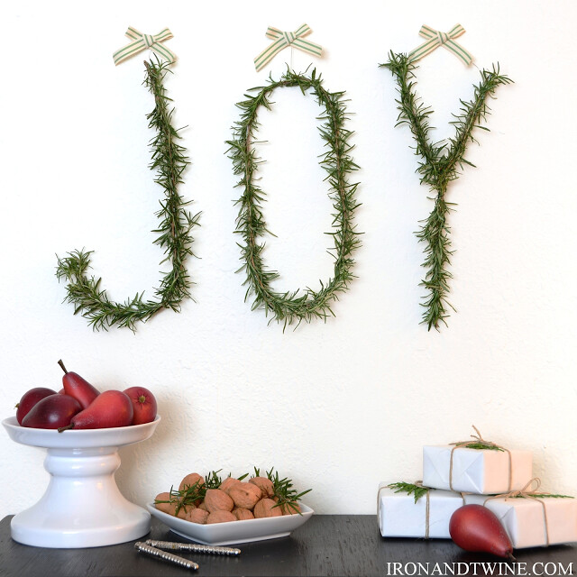 DIY Letter Wreath, Monogram Wreath, Rosemary