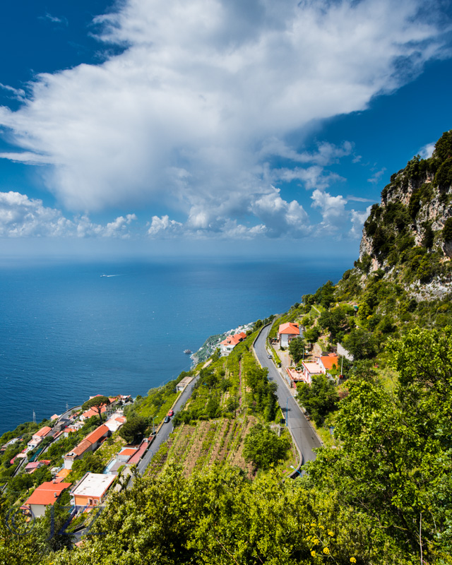 Amalfi coast, from the top of the mountain