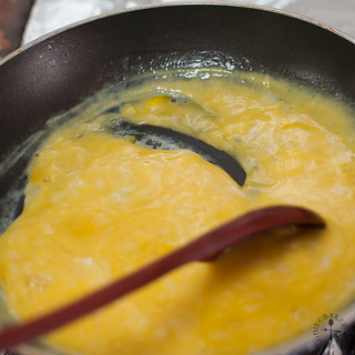 scrambled eggs in the making