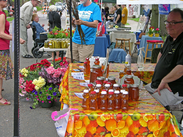 Judson Street Fest 2013 honey and flowers booth