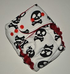 Bumstoppers One Size Hybrid Stars and Skulls cotton velour 