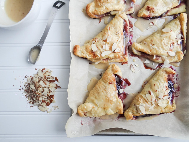 blueberry turnovers // maple miso drizzle