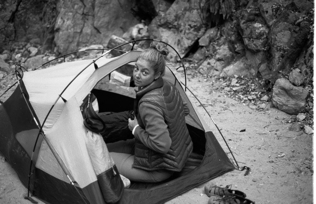 lindsay in the tent at sykes hot spring.jpg