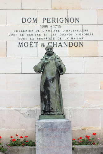 Dom Perignon statue at Moët & Chandon