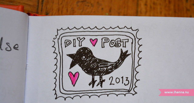 Postal Stamp Drawing by iHanna, in my diary