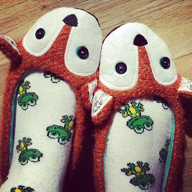 Fox slippers!