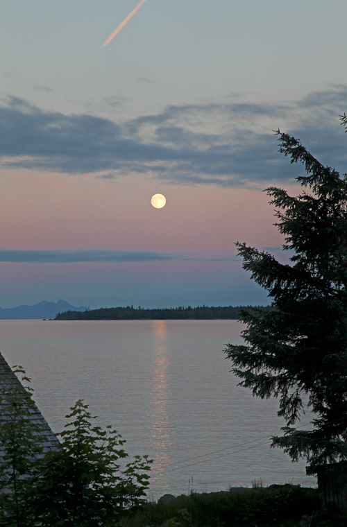 full moon at Kasaan, Alaska