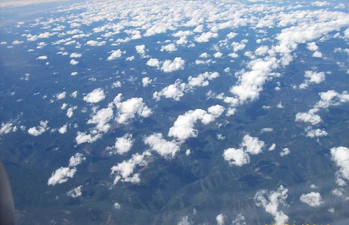 clouds from plane window
