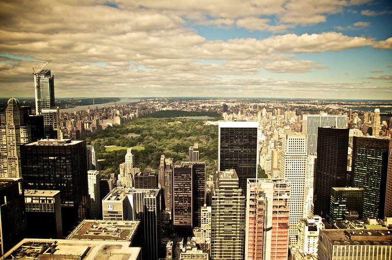 View on Central Park from the Rockefeller Center