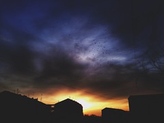 Sunset.