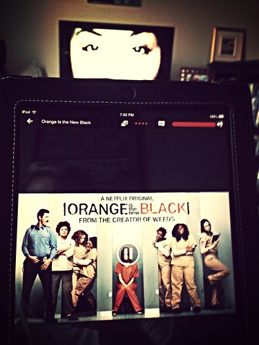 Orange is the New Black, streaming from my iPad.
