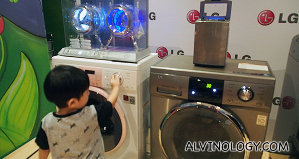 Asher recognised the LG washing machine immediately as the same one we had at home