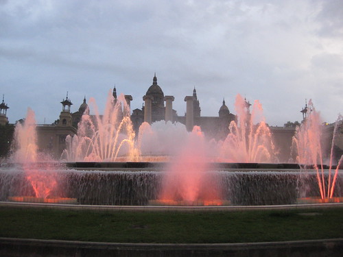 Nightly light show at Montjuic. From Foodie Finds: Exploring Barcelona, One Bite at a Time