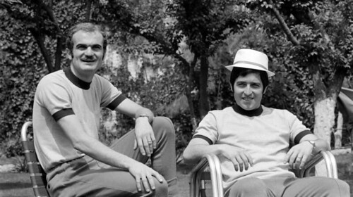De Sisti insieme a Mazzola in un momento di relax durante il Mondiale del '70 in Messico