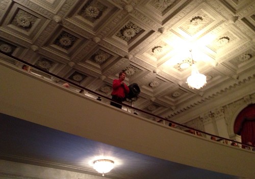 The Ceremonial's photographer, speaking from the balcony