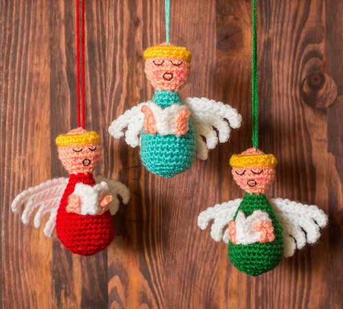 Choir of Angels Christmas Ornaments Crochet Pattern