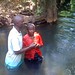 Harry Jikata baptizing a new believer at Ntobwe