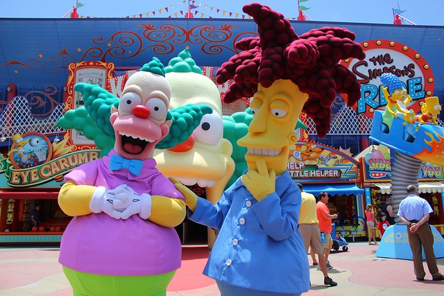 Sideshow Bob and Krusty the Clown at Universal Orlando