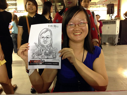 caricature live sketching for NTUC U Grand Prix Experience 2013 - 33