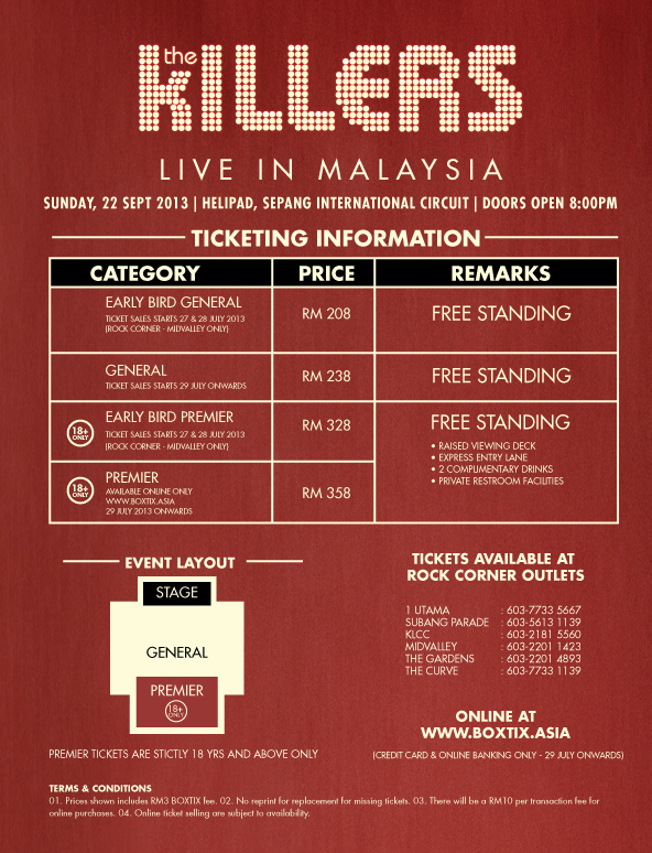 Konsert The Killers Live In Malaysia